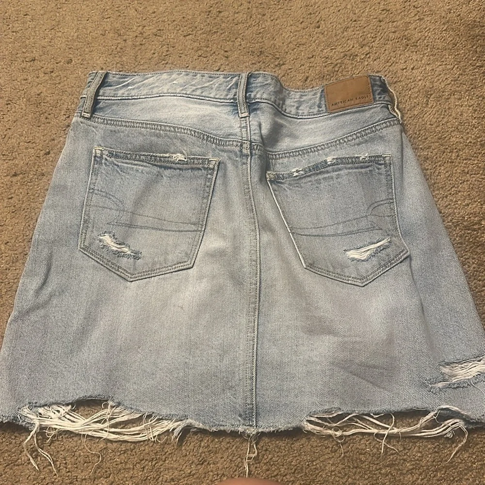 Distressed Denim Skirt - Picture 4 of 4